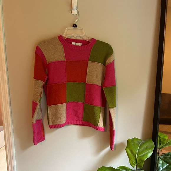 Lilly Pulitzer Sweaters - Lilly Pulitzer rare white label color block wool cashmere sweater size small